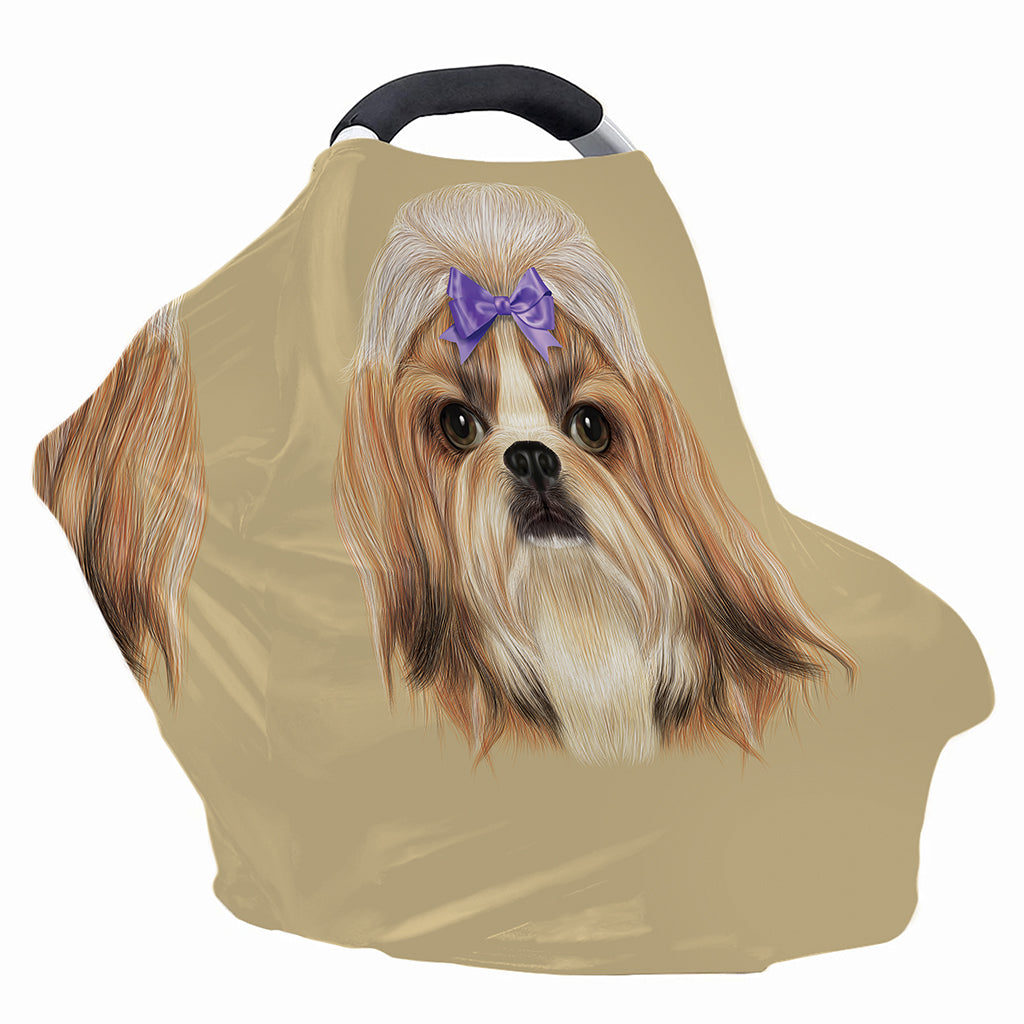 Shih Tzu Portrait Print Baby Seat Cover