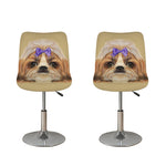 Shih Tzu Portrait Print Bar Stool Covers