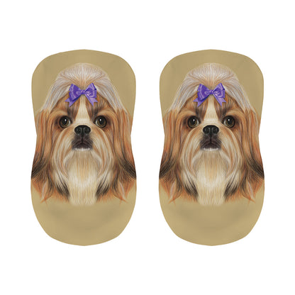 Shih Tzu Portrait Print Bar Stool Covers