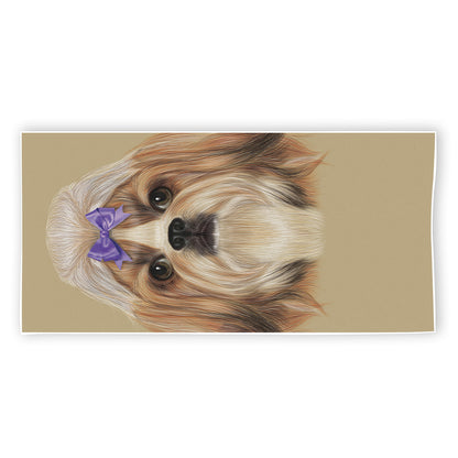 Shih Tzu Portrait Print Beach Towel