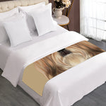 Shih Tzu Portrait Print Bed Runner