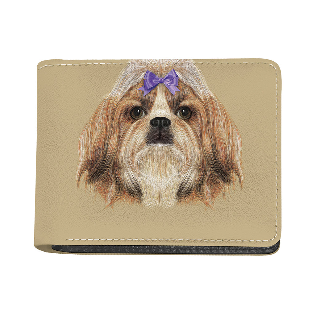 Shih Tzu Portrait Print Bifold Wallet