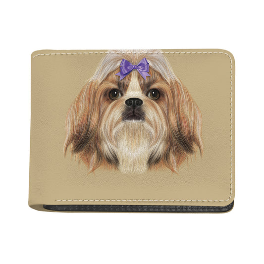 Shih Tzu Portrait Print Bifold Wallet
