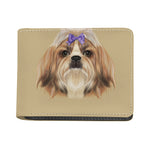 Shih Tzu Portrait Print Bifold Wallet