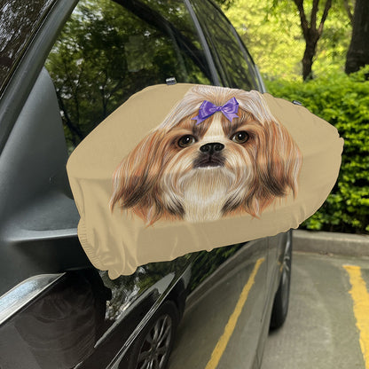 Shih Tzu Portrait Print Car Side Mirror Covers