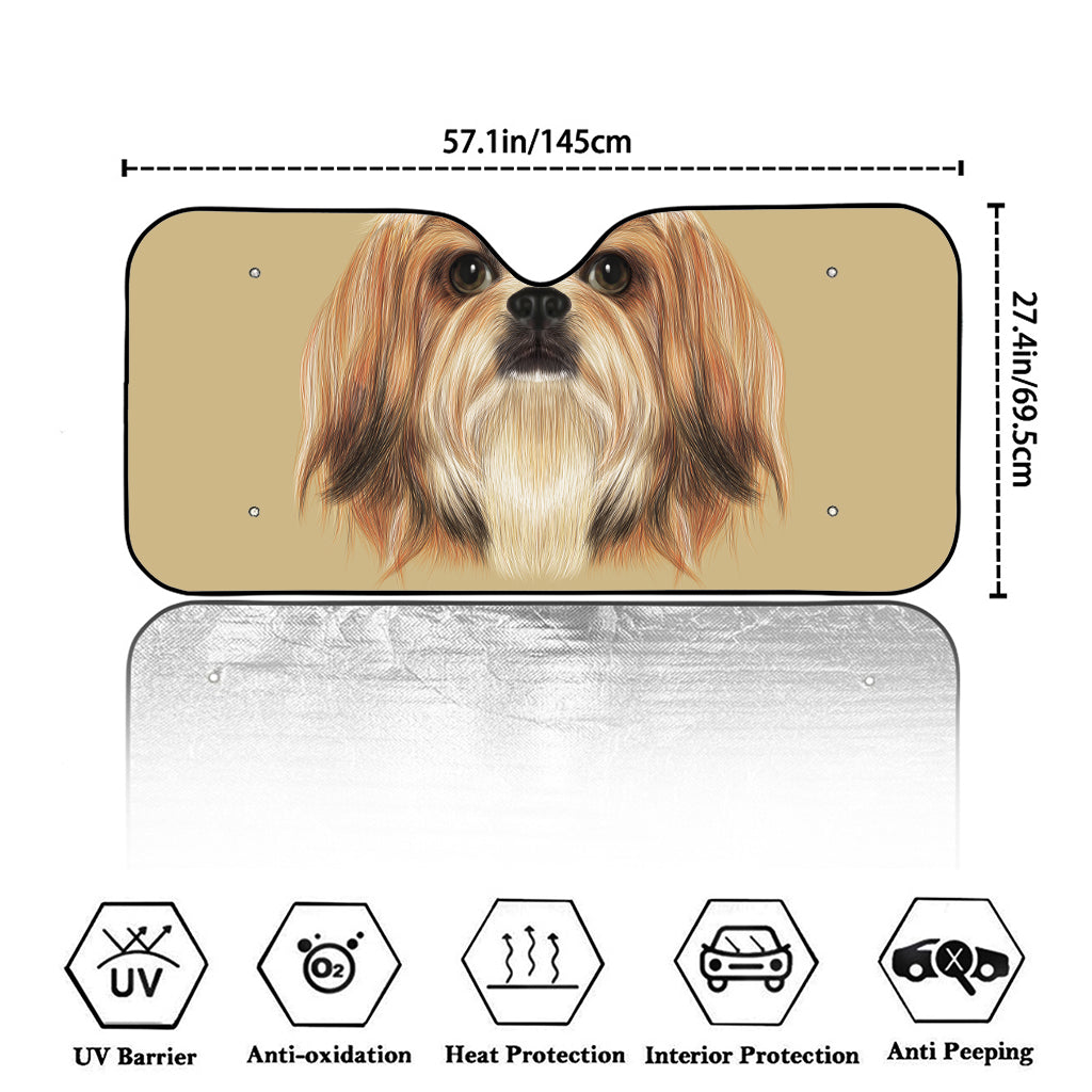 Shih Tzu Portrait Print Car Windshield Sun Shade