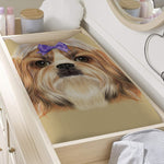 Shih Tzu Portrait Print Changing Pad Cover