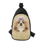 Shih Tzu Portrait Print Chest Bag