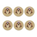 Shih Tzu Portrait Print Coaster Set