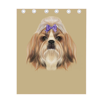 Shih Tzu Portrait Print Curtain