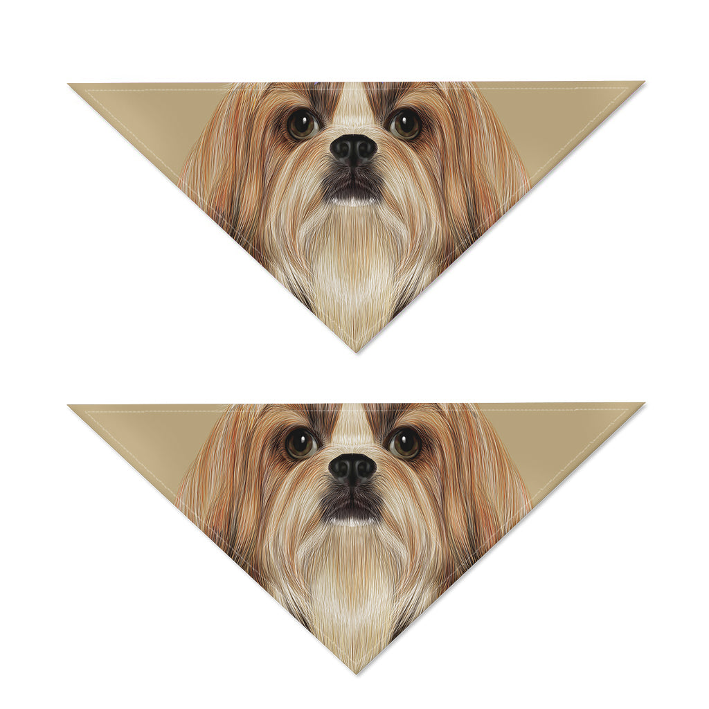 Shih Tzu Portrait Print Dog Bandana