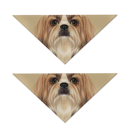 Shih Tzu Portrait Print Dog Bandana