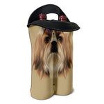 Shih Tzu Portrait Print Double Neoprene Wine Tote