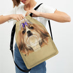 Shih Tzu Portrait Print Drawstring Backpack
