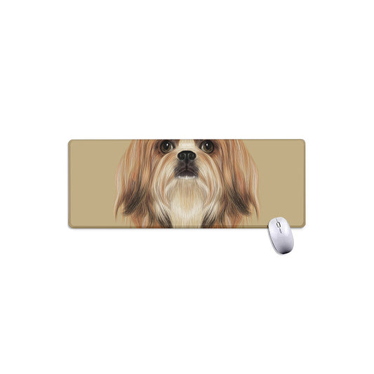 Shih Tzu Portrait Print Extended Mouse Pad
