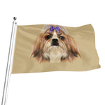 Shih Tzu Portrait Print Flag