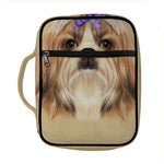 Shih Tzu Portrait Print Front Pocket Bible Bag