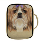 Shih Tzu Portrait Print Front Pocket Bible Bag