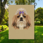 Shih Tzu Portrait Print Garden Flag