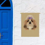 Shih Tzu Portrait Print Garden Flag