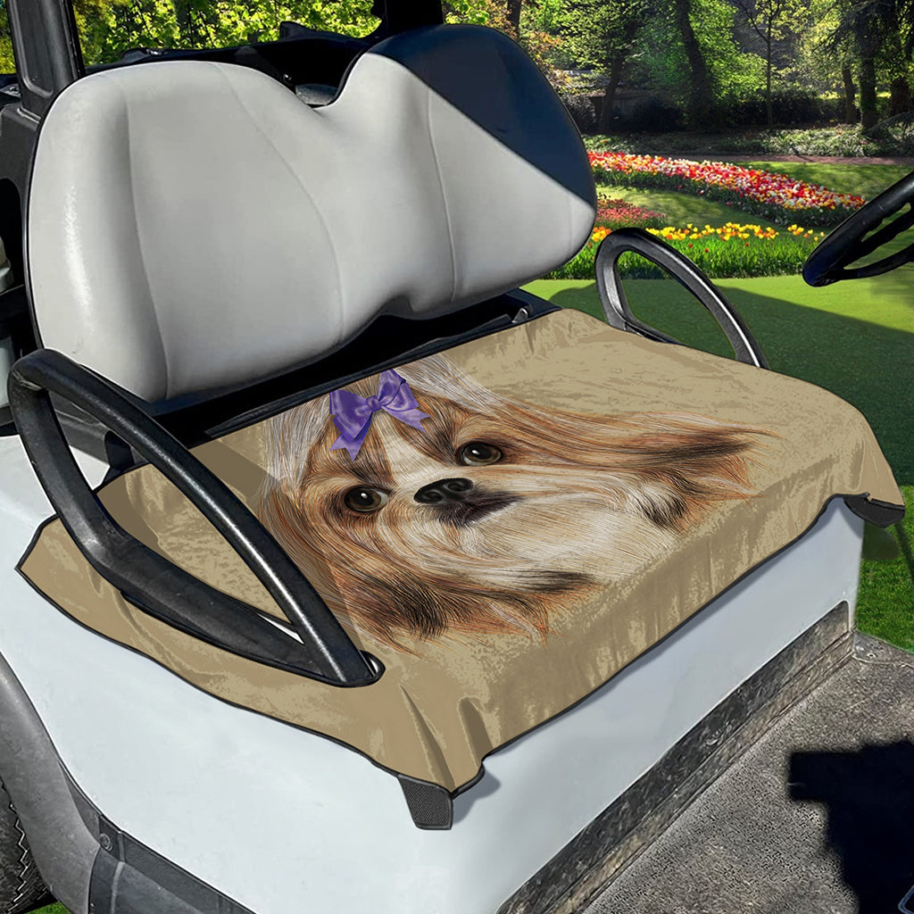 Shih Tzu Portrait Print Golf Cart Seat Cover