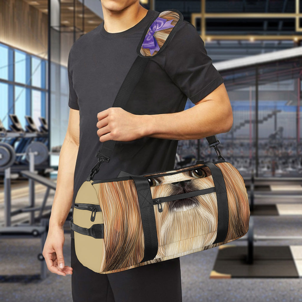 Shih Tzu Portrait Print Gym Bag