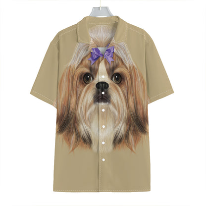 Shih Tzu Portrait Print Hawaiian Shirt