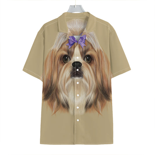 Shih Tzu Portrait Print Hawaiian Shirt
