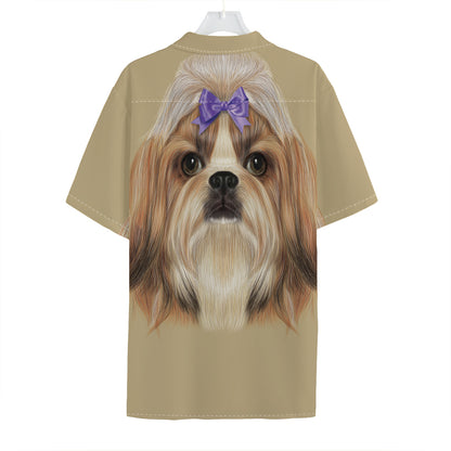 Shih Tzu Portrait Print Hawaiian Shirt