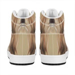 Shih Tzu Portrait Print High Top Leather Sneakers