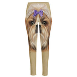 Shih Tzu Portrait Print High-Waisted Pocket Leggings