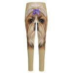 Shih Tzu Portrait Print High-Waisted Pocket Leggings