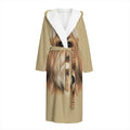 Shih Tzu Portrait Print Hooded Bathrobe