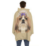 Shih Tzu Portrait Print Hoodie Blanket