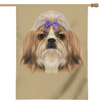 Shih Tzu Portrait Print House Flag