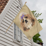 Shih Tzu Portrait Print House Flag