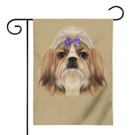 Shih Tzu Portrait Print House Flag