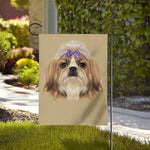 Shih Tzu Portrait Print House Flag