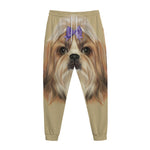 Shih Tzu Portrait Print Jogger Pants
