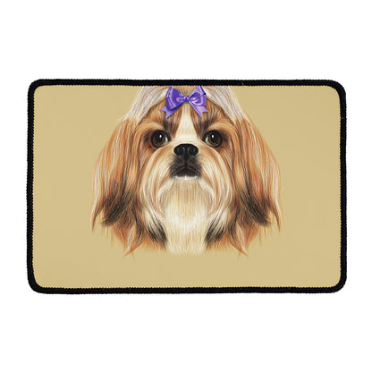 Shih Tzu Portrait Print Kitchen Mat