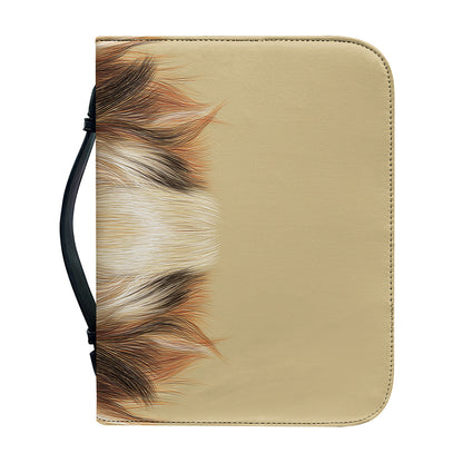 Shih Tzu Portrait Print Leather Bible Cover