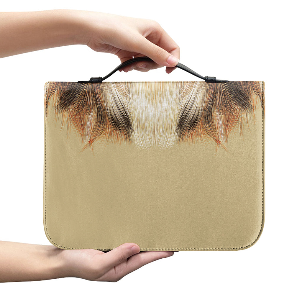 Shih Tzu Portrait Print Leather Bible Cover