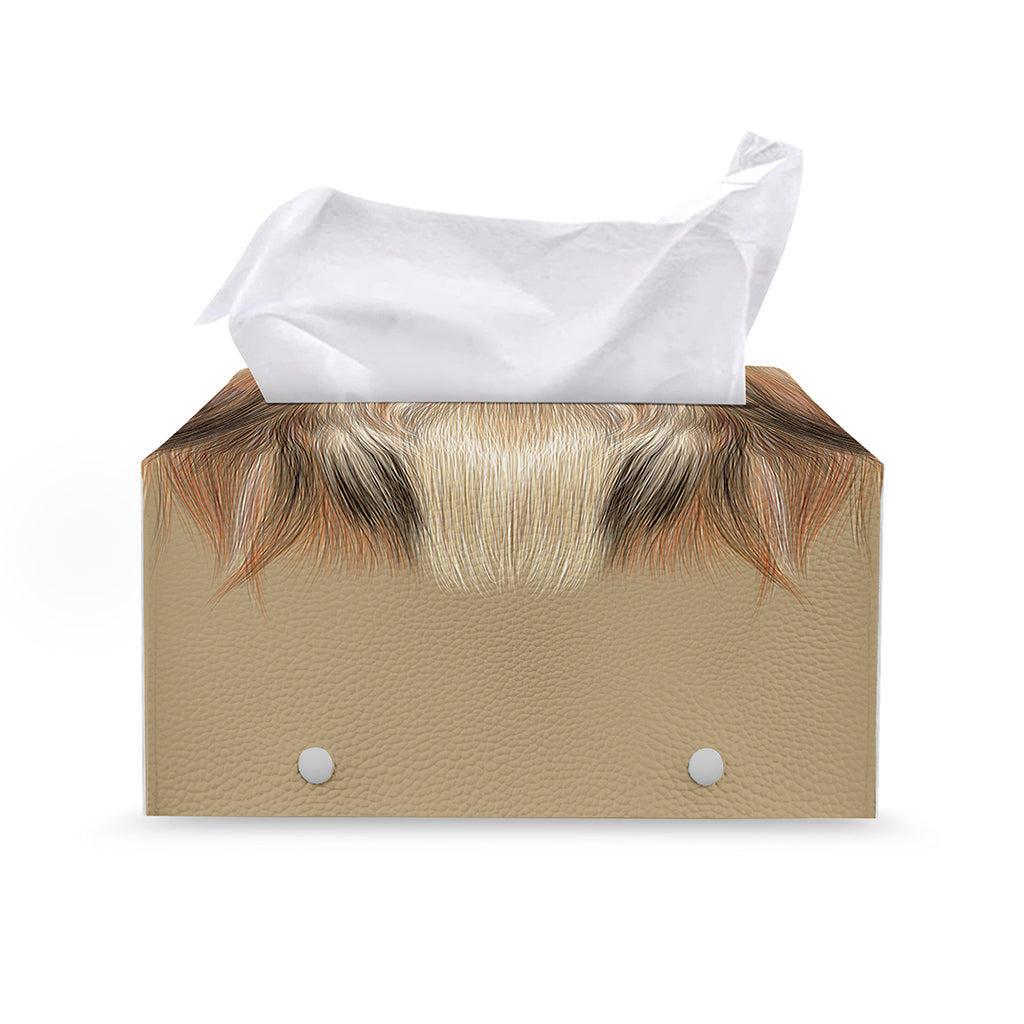 Shih Tzu Portrait Print Leather Tissue Box Cover