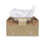 Shih Tzu Portrait Print Leather Tissue Box Cover