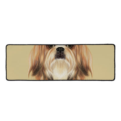 Shih Tzu Portrait Print Long Kitchen Mat