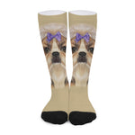 Shih Tzu Portrait Print Long Socks