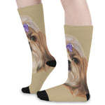 Shih Tzu Portrait Print Long Socks