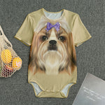 Shih Tzu Portrait Print Men's Bodysuit