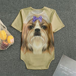 Shih Tzu Portrait Print Men's Bodysuit