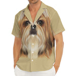 Shih Tzu Portrait Print Men's Deep V-Neck Shirt
